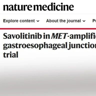 Nature Medicine丨沈琳/彭智教授团队：赛沃替尼为MET扩增G/GEJ癌带来靶向治疗新证据